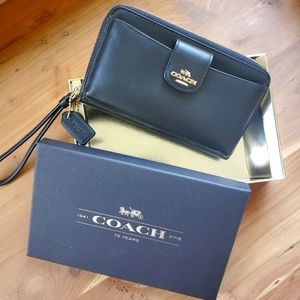 Coach New in box tech wristlet wallet